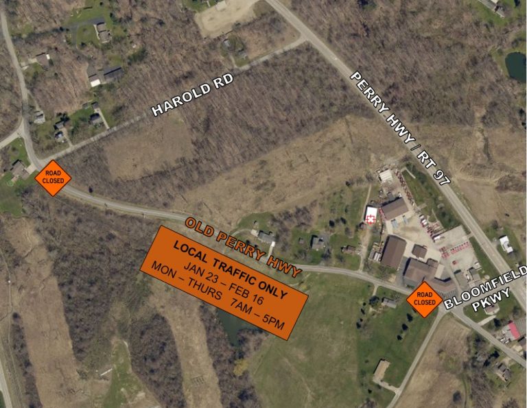 Road Closing Old Perry Highway Summit Township, Erie County, PA